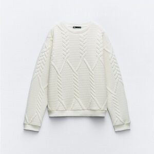 NWT Zara Quilted Sweatshirt